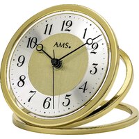 14cm Gold Round Battery Table Clock By AMS image