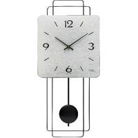 50cm Silver & Black Modern Pendulum Wall Clock With Westminster Chime By AMS image