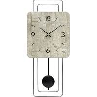 50cm Stone & Black Modern Pendulum Wall Clock With Westminster Chime By AMS image