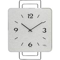 42cm Silver & Black Modern Wall Clock By AMS image