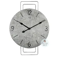 46cm Round Modern Wall Clock With Stone Look Dial By AMS image