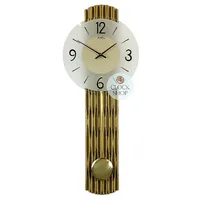 62cm Gold Pendulum Wall Clock With Frosted Glass Dial By AMS image