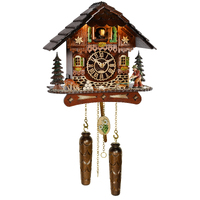 Hiker & Dog LED Battery Chalet Cuckoo Clock 26cm By TRENKLE image