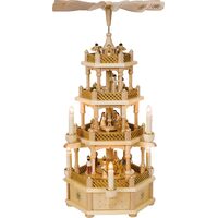 59cm Four Tier Electric Nativity Christmas Pyramid By Richard Glässer image