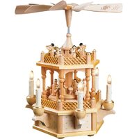 38cm Two Tier Electric Nativity Christmas Pyramid By Richard Glässer image