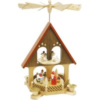 36cm Santa's Workshop Christmas Pyramid By Richard Glässer image