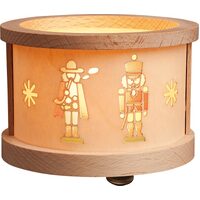 Wooden Tealight Lantern With Nutcracker Motif By Richard Glässer image