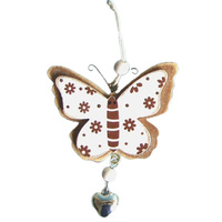 9cm Wooden Butterfly Hanging Decoration image