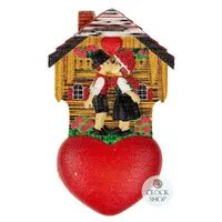 8.5cm Black Forest Chalet Fridge Magnet With Sweethearts image