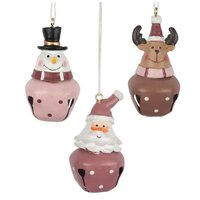 8cm Metal Bell Figurine Hanging Decoration- Assorted Designs image