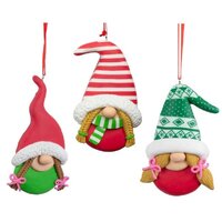 12cm Christmas Figurine In Beanie Hanging Decoration- Assorted Designs image