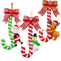 11cm Candy Cane Hanging Decoration- Assorted Designs image