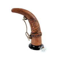 Ceramic Drinking Horn- Viking Head image