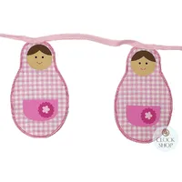 Russian Dolls Hanging Decoration- Babushka Bunting (Pink) image