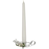 Christmas Candlestick Holder- Silver & White image