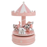 Pink Dog Carousel Music Box (Twinkle Twinkle Little Star) image