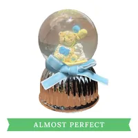 Blue & Silver Teddy Bear Musical Snow Globe (Andrew Lloyd Webber- Memory) (Cloudy Liquid) image