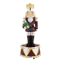 19cm Burgundy & Blue Nutcracker Music Box (We Wish You A Merry Christmas) image