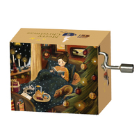 Christmas Hand Crank Music Box- Christmas Eve (We Wish You A Merry Christmas) image