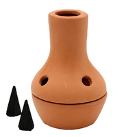 9cm Terracotta Incense Pot image