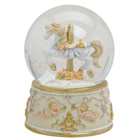 15cm Carousel Horse Musical Snow Globe (Last Christmas) image