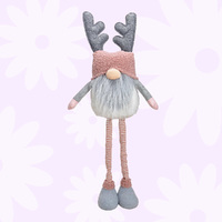 97cm Pink Reindeer Gnome With Extendable Legs image