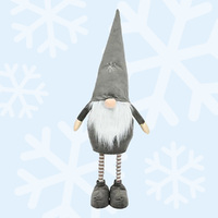 70cm Grey Christmas Gnome With Extendable Legs image