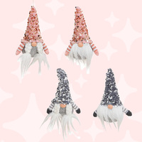 16cm Sequin Gnome Hanging Decoration- Assorted Colours image