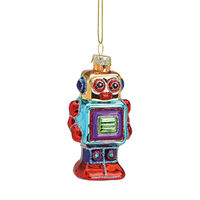 9cm Glass Robot Hanging Decoration image