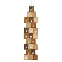 105cm Brown Fabric Advent Calendar image