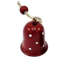 3cm Red Metal Christmas Bell Hanging Decoration image