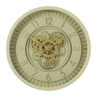 46cm Celestial Cream Moving Gear Wall Clock By COUNTRYFIELD image