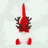 34cm Red & White Reindeer Gnome image