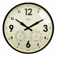 45cm Factory Collection Black Outdoor Silent Wall Clock By CLOUDNOLA image