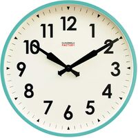 45cm Factory Collection Turquoise Outdoor Silent Wall Clock By CLOUDNOLA image