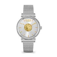 34mm Brick Lane Stainless Steel Womens Watch With Silver Mesh Band & Dial By VERSACE image