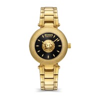 25mm Brick Lane Yellow Gold Womens Watch With Black Dial By VERSACE image