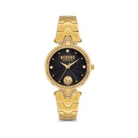 34mm V Versus Crystal Black & Gold Womens Watch By VERSACE image