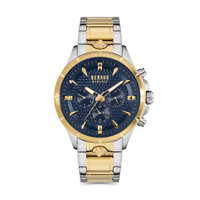 45mm Chrono Lion Silver & Gold Mens Watch With Blue Dial By VERSACE image