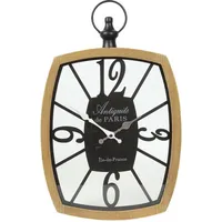 62.5cm Nelson Black & Natural Wood Wall Clock By COUNTRYFIELD image