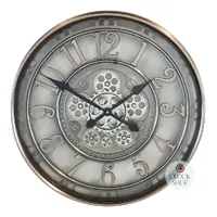 70cm Norris Silver Moving Gear Clock By COUNTRYFIELD image