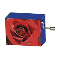 Modern Designs Hand Crank Music Box- Red Rose (La Vie En Rose) image