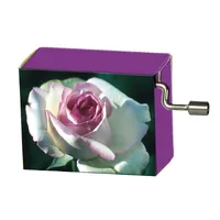 Modern Designs Hand Crank Music Box- White Rose (La Vie En Rose) image