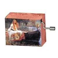 Classic Art Hand Crank Music Box- Lady Of Shalott (Beethoven- Fur Elise) image