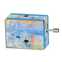 Classic Art Hand Crank Music Box- Monet- Sunrise (Beethoven- Fur Elise) image