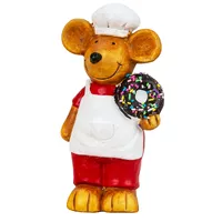 17.5cm Christmas Mouse With Donut image