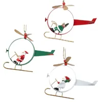 14cm Metal Helicopter Hanging Decoration- Assorted Designs image