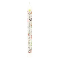 30cm White Happy Holiday Advent Calendar Candle image