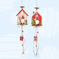 48cm Wooden Gnome House Hanging Decoration- Assorted Designs image