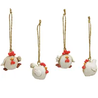 4cm Chicken Hanging Decoration- Assorted Designs image